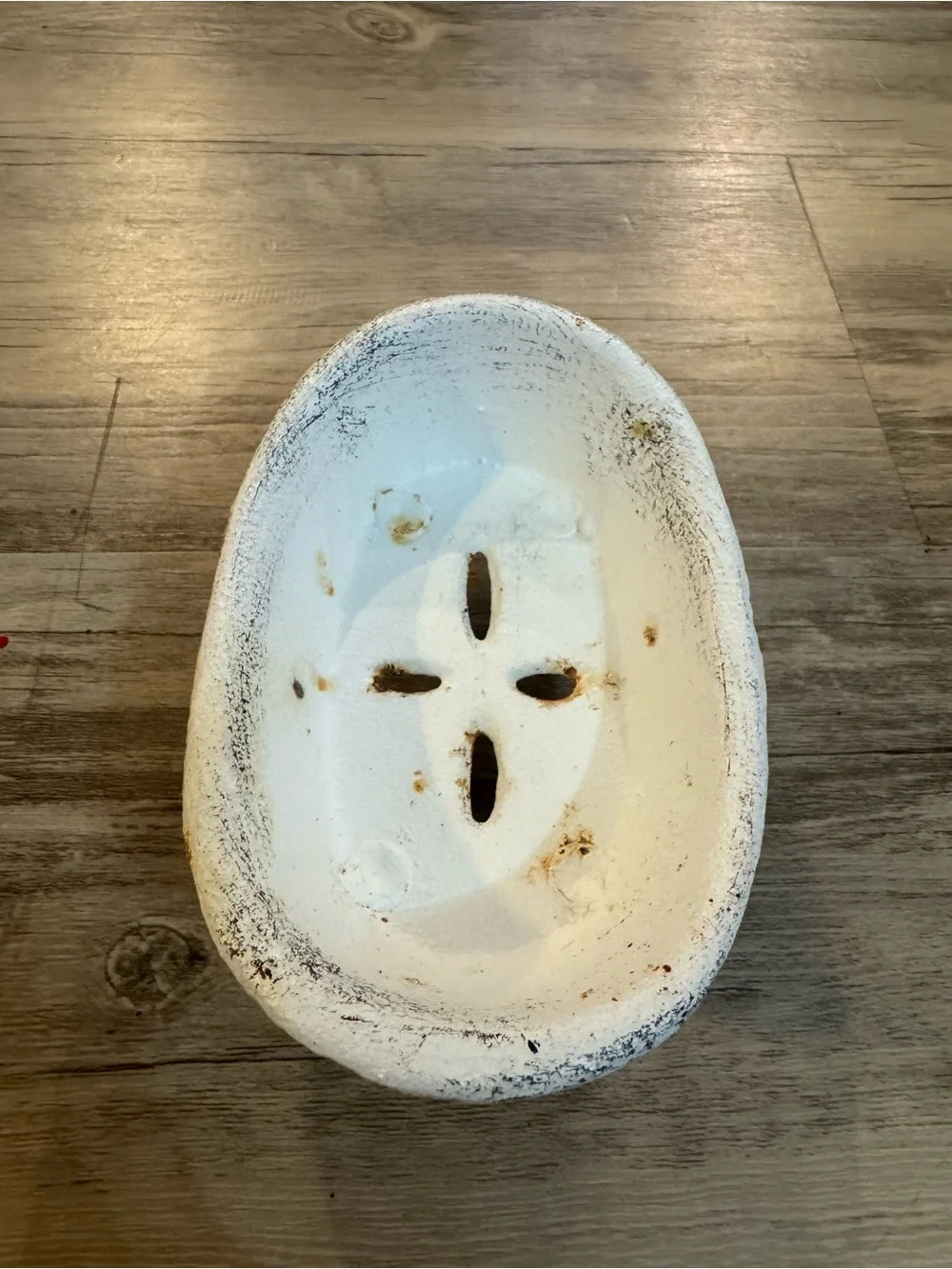 Vintage White Clawfoot Soap Dish Vanity Tray 5.5 Inch Oval Bathroom Accessory